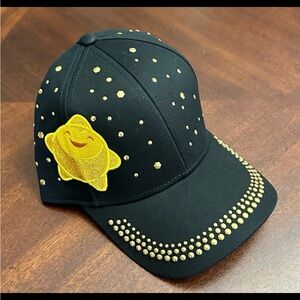 NWT Disney Store Wish Star Black Gold Studded Bling Baseball Hat Cap